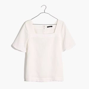 Madewell Lightspun Harlow Square-Neck Top